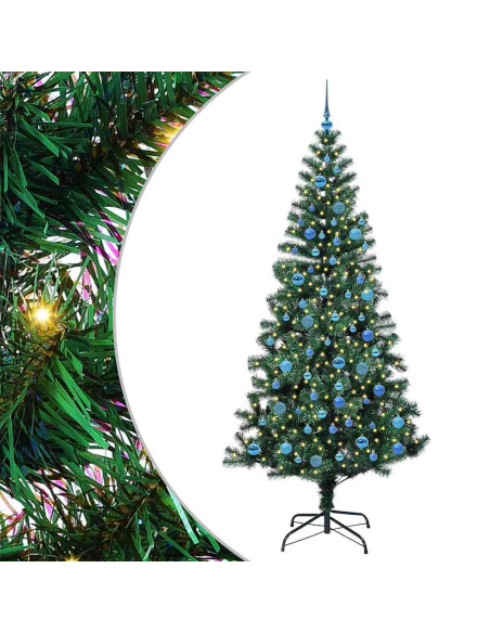 Albero di Natale artificiale con luci integrate Verde 240cm