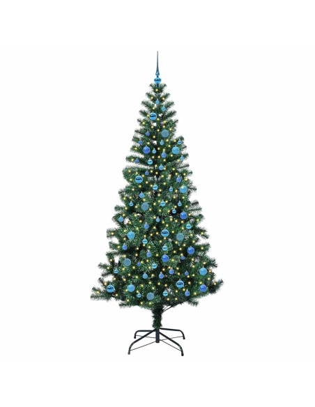 Albero di Natale artificiale con luci integrate Verde 240cm