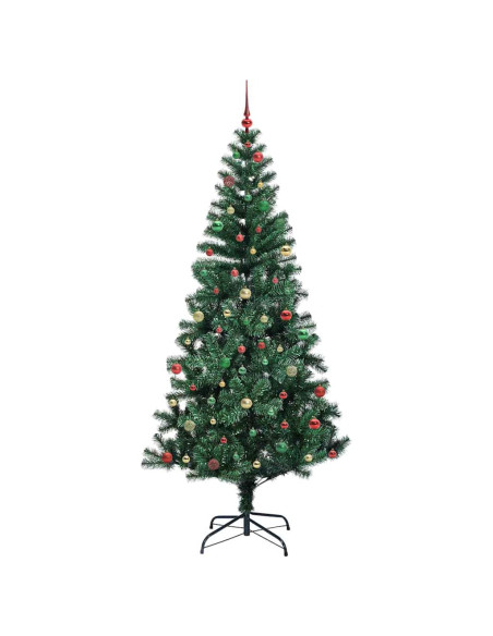 Albero di Natale artificiale con luci integrate Verde 240cm
