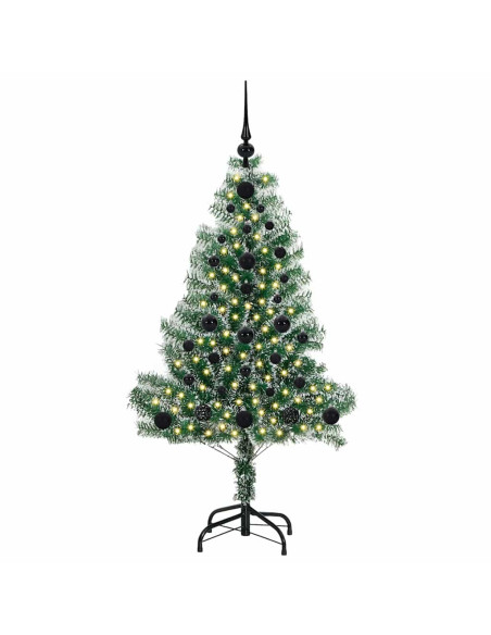 Albero di Natale Artificiale Imbiancato con Luci LED 120 cm