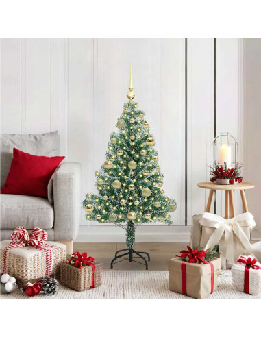 Albero di Natale Artificiale Imbiancato con Luci LED 120 cm