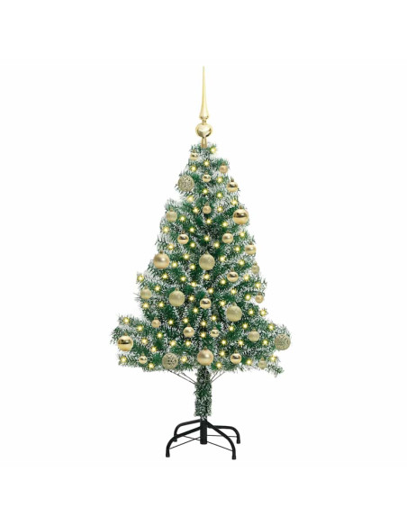 Albero di Natale Artificiale Imbiancato con Luci LED 120 cm