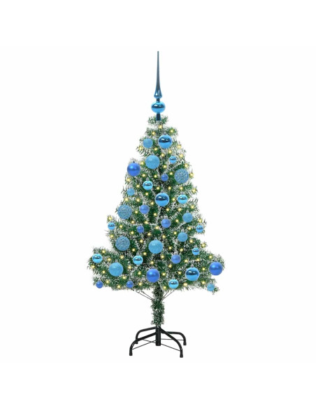 Albero di Natale Artificiale Imbiancato con Luci LED 120 cm