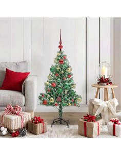 Albero di Natale Artificiale Imbiancato con Luci LED 120 cm 2