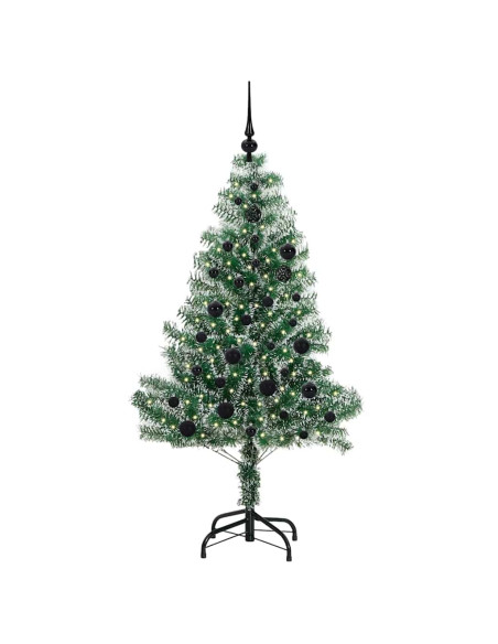 Albero di Natale Artificiale Imbiancato con Luci LED 150 cm