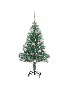 Albero di Natale Artificiale Imbiancato con Luci LED 150 cm 2