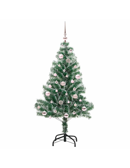 Albero di Natale Artificiale Imbiancato con Luci LED 150 cm