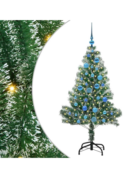 Albero di Natale Artificiale Imbiancato con Luci LED 150 cm