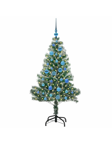 Albero di Natale Artificiale Imbiancato con Luci LED 150 cm