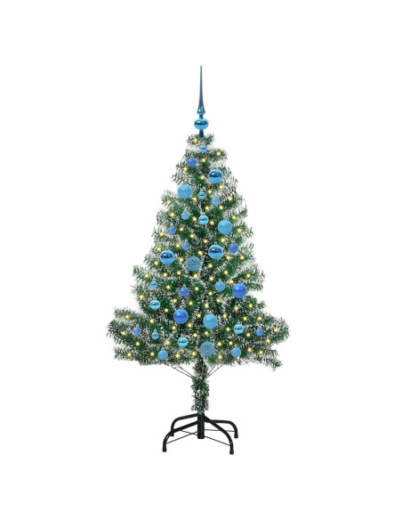 Albero di Natale Artificiale Imbiancato con Luci LED 150 cm