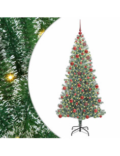 Albero di Natale Artificiale Imbiancato con Luci LED 180 cm 2