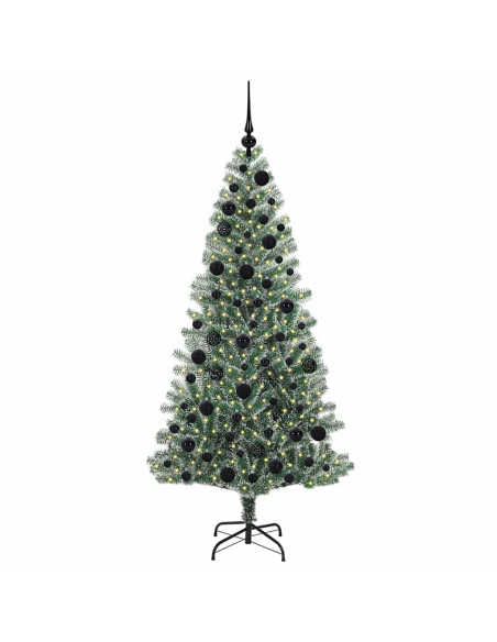 Albero di Natale Artificiale Imbiancato con Luci LED 180 cm