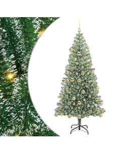 Albero di Natale Artificiale Imbiancato con Luci LED 180 cm 2