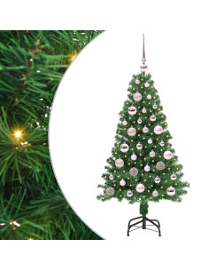 Albero di Natale artificiale con 150 LED Verde 120 cm 2
