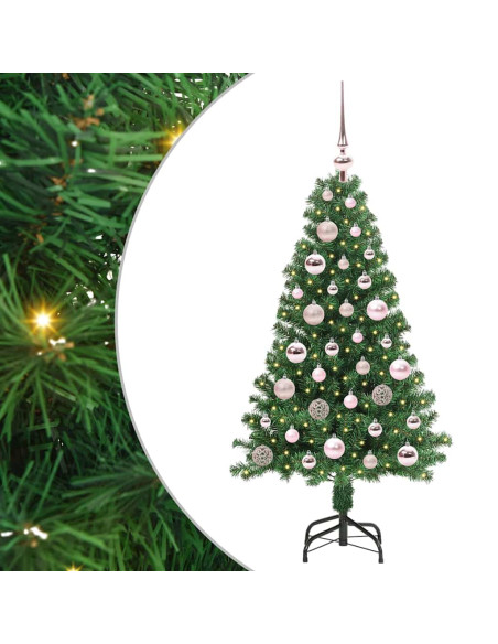 Albero di Natale artificiale con 150 LED Verde 120 cm
