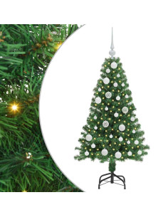 Albero di Natale artificiale con 150 LED Verde 120 cm 2
