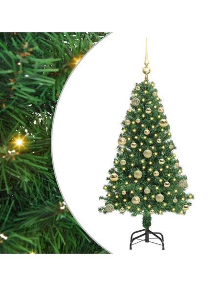 Albero di Natale artificiale con 150 LED Verde 120 cm