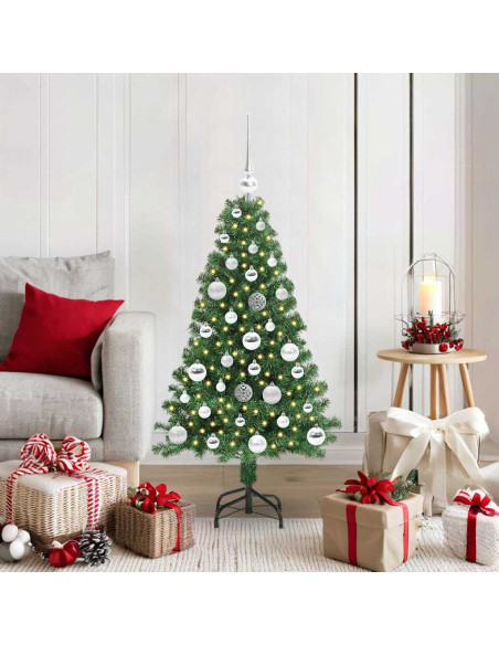 Albero di Natale artificiale con 150 LED Verde 120 cm