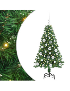 Albero di Natale artificiale con 150 LED Verde 120 cm 2