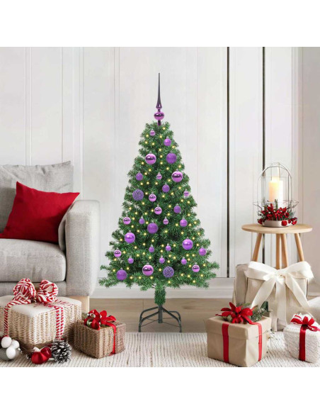 Albero di Natale artificiale con 150 LED Verde 120 cm