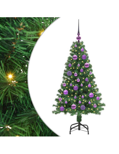 Albero di Natale artificiale con 150 LED Verde 120 cm