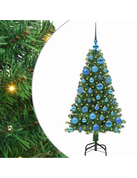 Albero di Natale artificiale con 150 LED Verde 120 cm