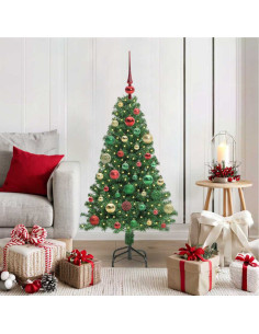 Albero di Natale artificiale con 150 LED Verde 120 cm 2
