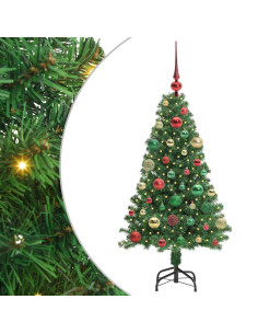 Albero di Natale artificiale con 150 LED Verde 120 cm 2
