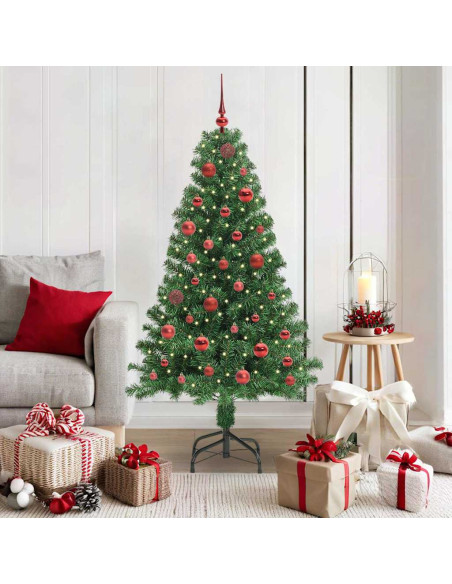 Albero di Natale artificiale con 150 LED Verde 150 cm