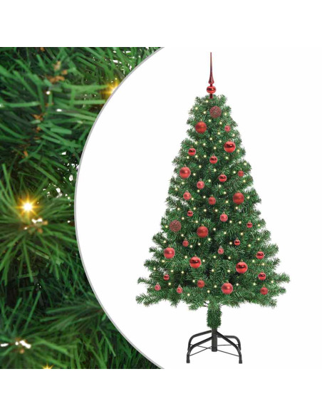 Albero di Natale artificiale con 150 LED Verde 150 cm