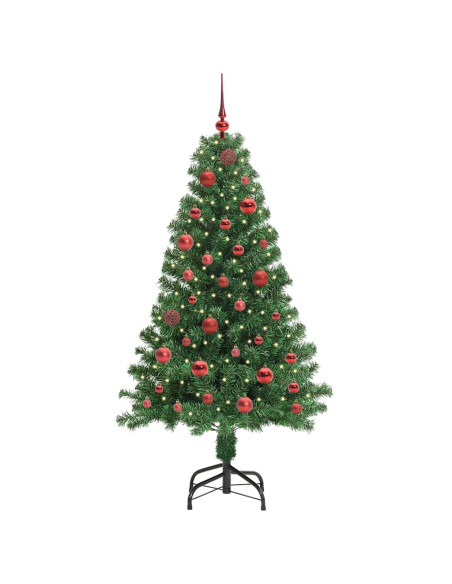 Albero di Natale artificiale con 150 LED Verde 150 cm