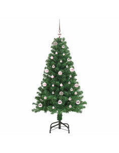 Albero di Natale artificiale con 150 LED Verde 150 cm 2
