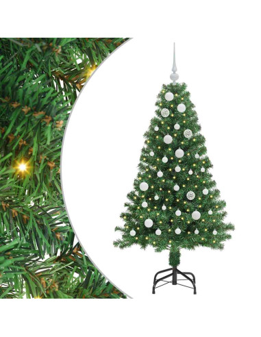 Albero di Natale artificiale con 150 LED Verde 150 cm