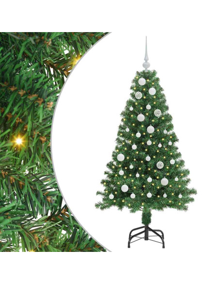 Albero di Natale artificiale con 150 LED Verde 150 cm