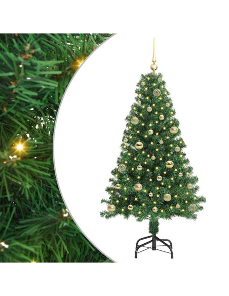 Albero di Natale artificiale con 150 LED Verde 150 cm