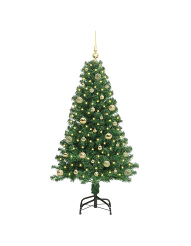 Albero di Natale artificiale con 150 LED Verde 150 cm