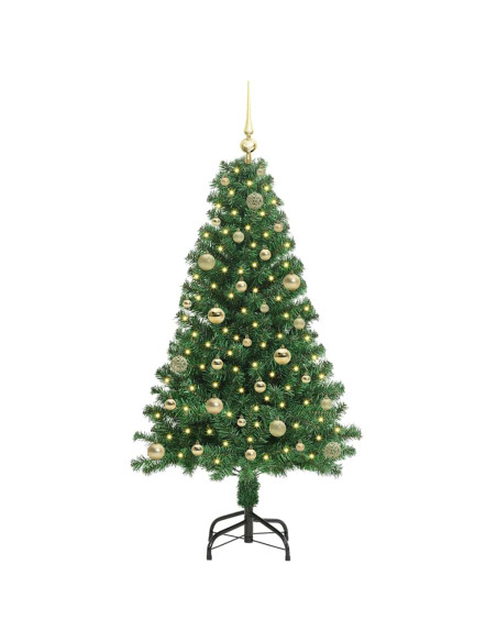 Albero di Natale artificiale con 150 LED Verde 150 cm