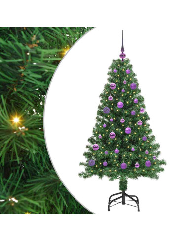 Albero di Natale artificiale con 150 LED Verde 150 cm
