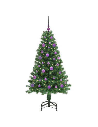 Albero di Natale artificiale con 150 LED Verde 150 cm