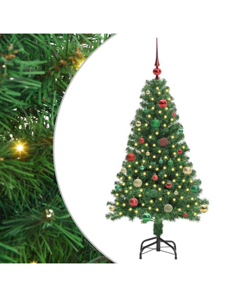 Albero di Natale artificiale con 150 LED Verde 150 cm