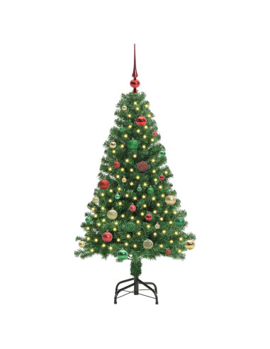 Albero di Natale artificiale con 150 LED Verde 150 cm