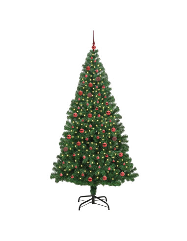 Albero di Natale artificiale con 300 LED Verde 210 cm