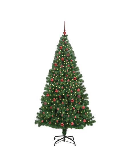 Albero di Natale artificiale con 300 LED Verde 210 cm