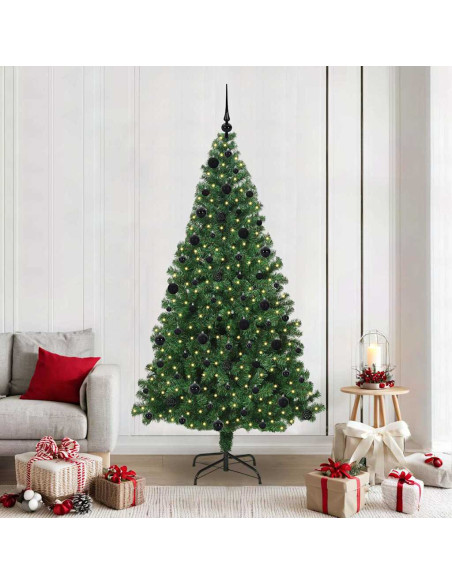 Albero di Natale artificiale con 300 LED Verde 210 cm