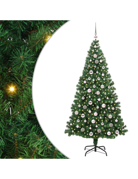 Albero di Natale artificiale con 300 LED Verde 210 cm