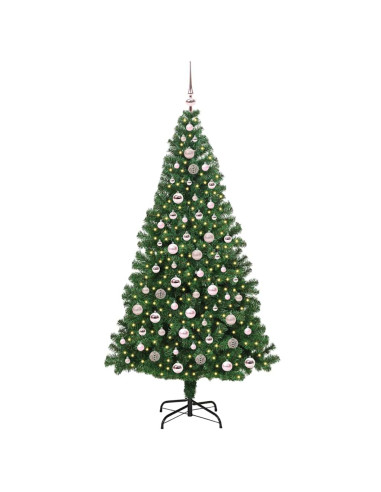 Albero di Natale artificiale con 300 LED Verde 210 cm