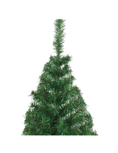 Albero di Natale artificiale con 300 LED Verde 210 cm 2