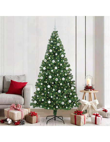 Albero di Natale artificiale con 300 LED Verde 210 cm