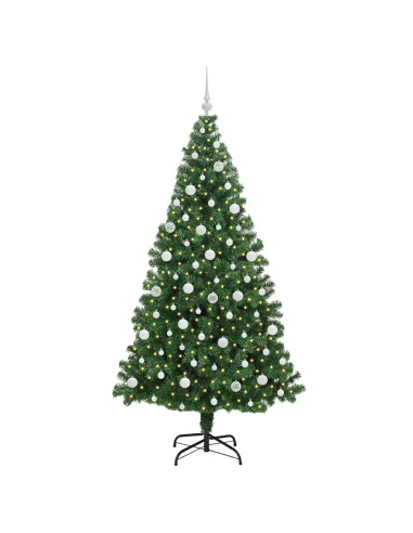 Albero di Natale artificiale con 300 LED Verde 210 cm