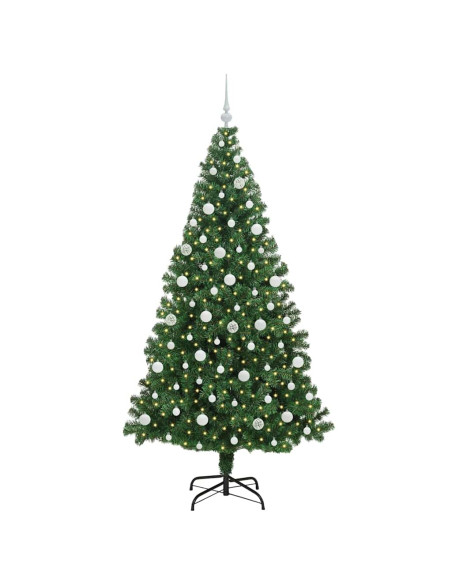 Albero di Natale artificiale con 300 LED Verde 210 cm